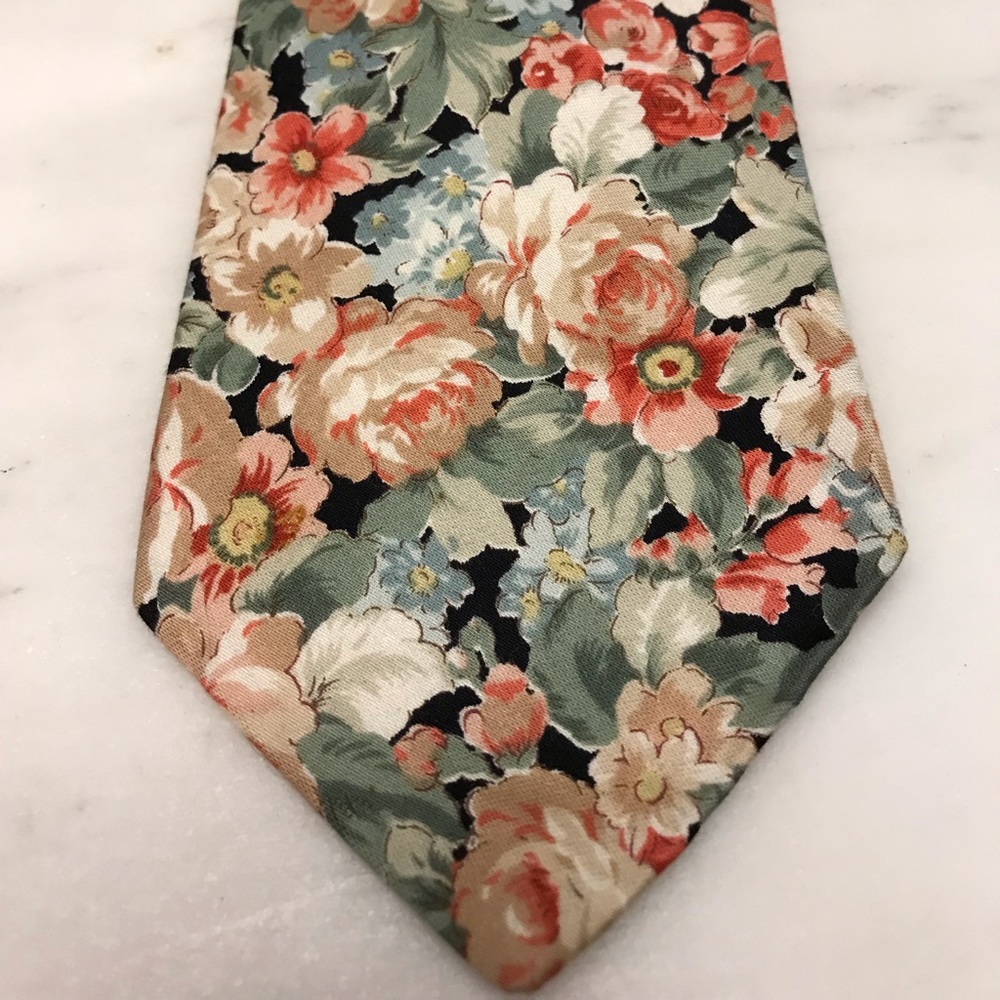 Vintage floral one of a kind hipster tie